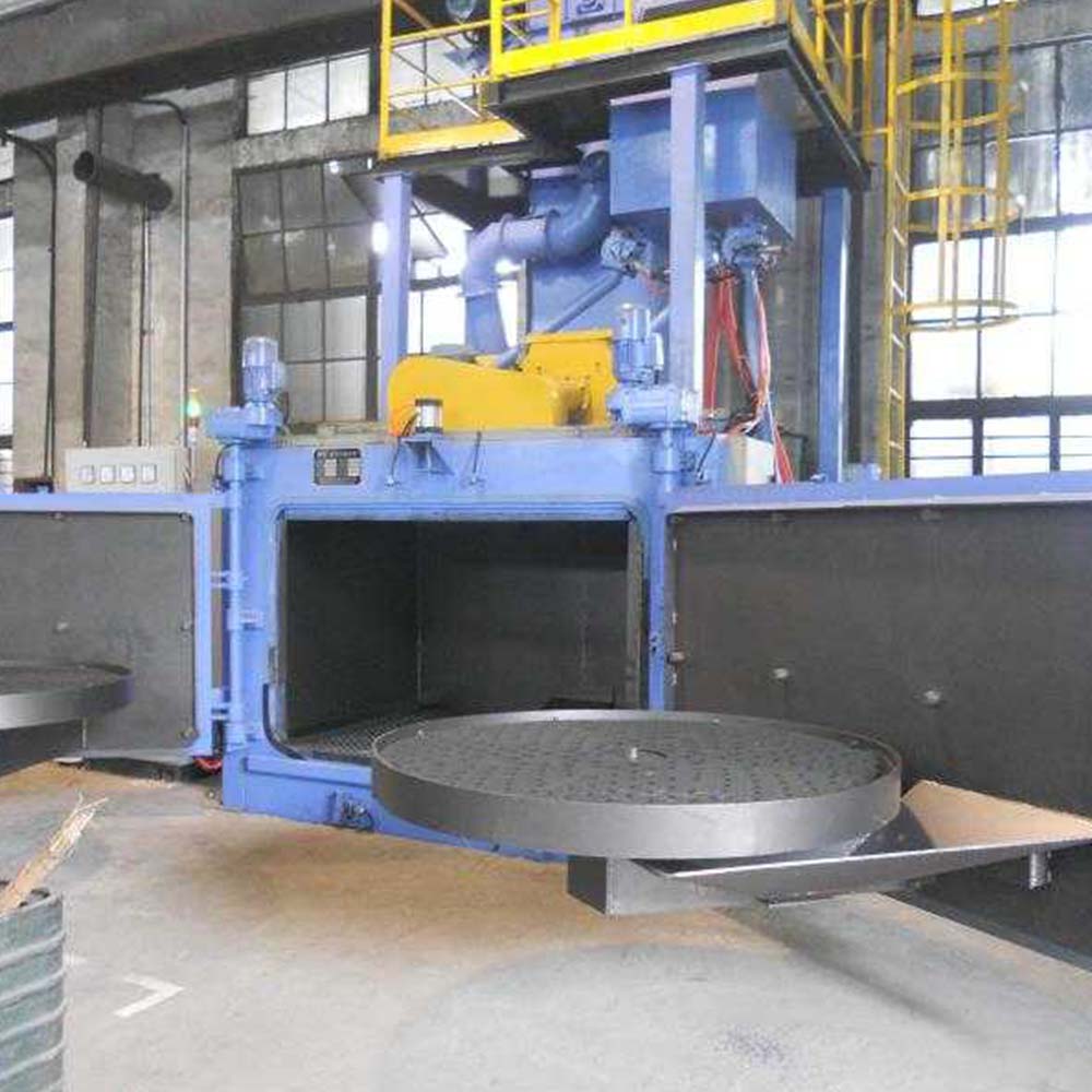 Rotary table shot blasting machine
