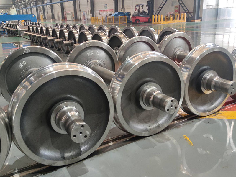 railway wheelsets after shot blasting sa25 1