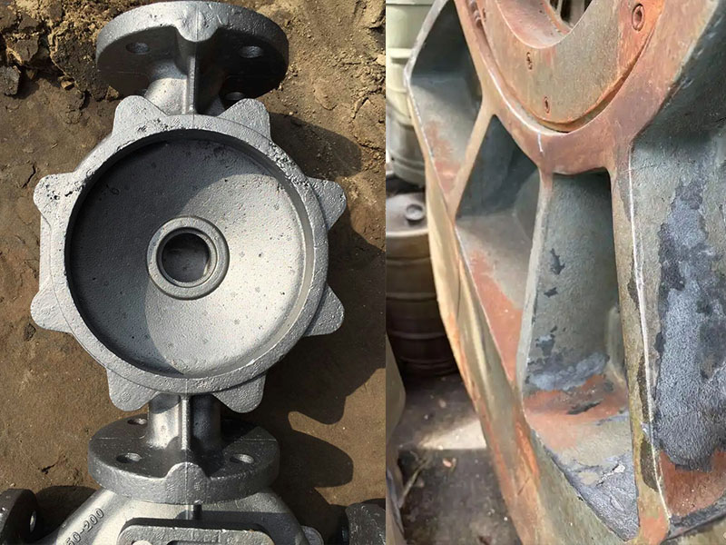 sand burn on casting defect tool damage