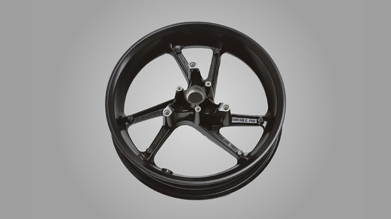 Automotive wheel hub casting with uniform surface roughness anchor pattern after shot blasting.