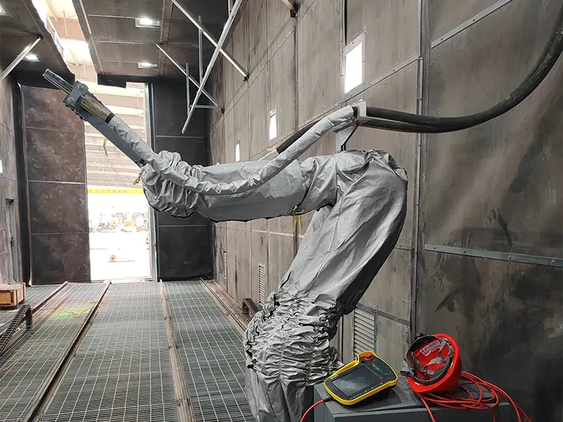robotic blasting chamber 8