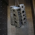 Castings and structural weldments surface finish before and after hook type shot blasting