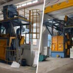 Tumble belt and hook type shot blasting machines for different workpiece requirements