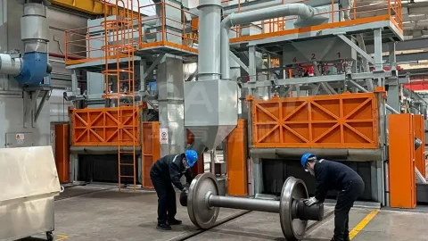 Railway Wheel Set Shot Blasting Machine | Specialized Rail Solution