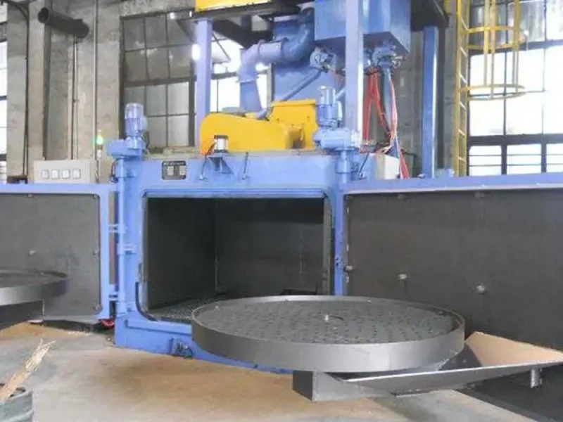 Rotary table shot blasting machine