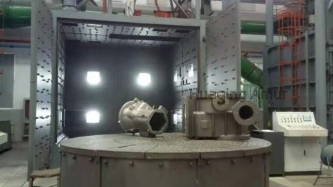 Automated Trolley Type Shot Blasting Machine